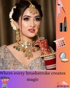 Glam bridal look with professional HD makeup technique