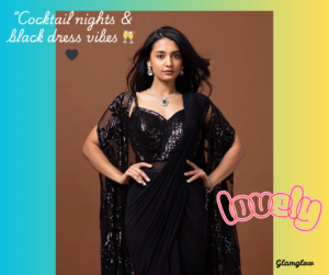 Soft glam makeup look for special occasion in black attire