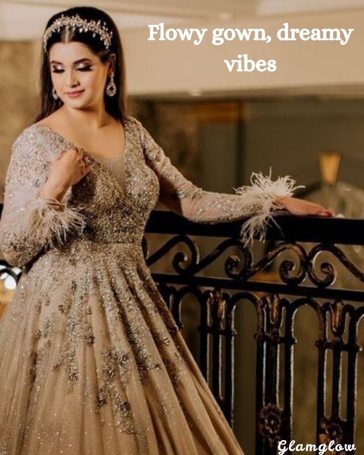 “Elegant party makeup with shimmer eyeshadow and highlighter”